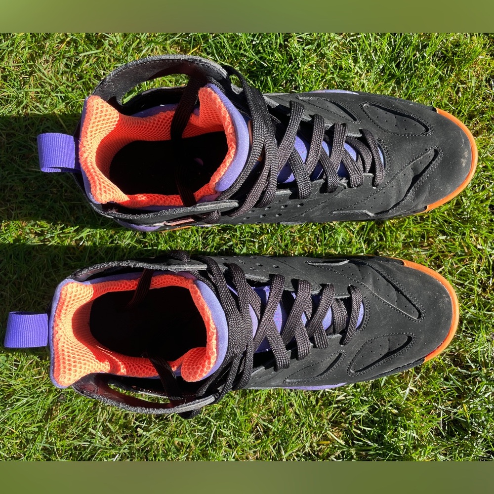 Nike Air Tech Challenge Huarache Black/Purple/Orange US11,5/EU45,5 - Picture 10 of 15